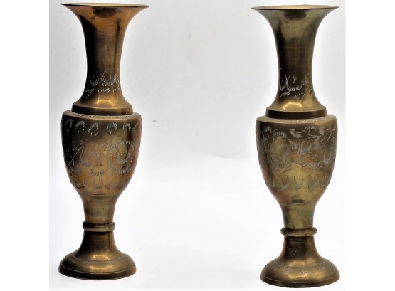 Set Of Two Brass Candlestick Holder