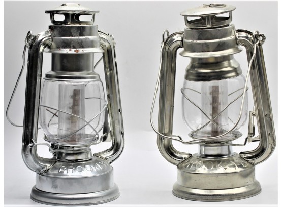 Set Of Two Battery Operated Olde Brooklyn Lanterns