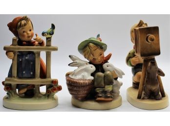 Hummel #58/0 'Playmates', #203 'signs Of Spring' & #178 'The Photographer' Figurines
