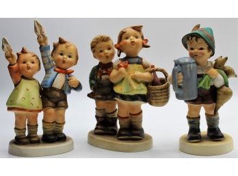Hummel #153/0 'Auf Wiedersehen', #83 'For Father' & #49/0 'To Market' Figurines