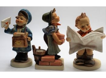 Hummel #119 'Postman', #305 'The Builder' & #184 'Latest News' Figurines