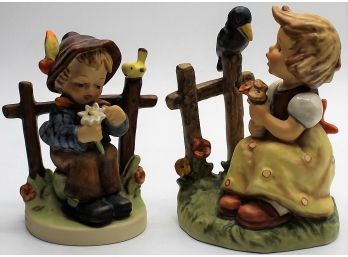 Hummel #405 'Sing With Me' & #174 'She Loves Me, She Loves Me Not' Figurines