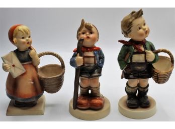 Hummel #51/0 'Village Boy', #16 'Little Hiker' & #13/0 'Meditation' Figurines