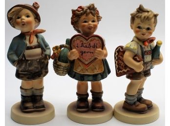 Hummel #399 'Valentine Joy', #95 'Brother' & #387 'Valentine Gift' Figurines
