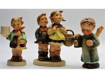 Hummel #49 3/0 'To Market', #214/C 'Goodnight Angel' & #117 'Boy With Horse' Figurines