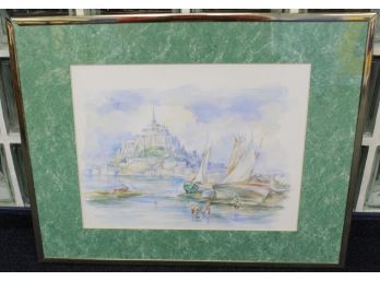 Signed Jegai Sailboat Painting  Professionally Framed And Matted