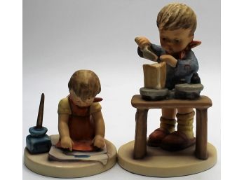 Hummel #309 'With Loving Greetings' & #345 'A Fair Measure' Figurines