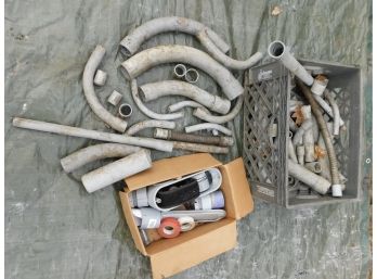 Assorted Lot Of Conduit Electrical Pipes