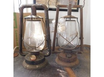 Vintage Pair Of Dietz Lanterns