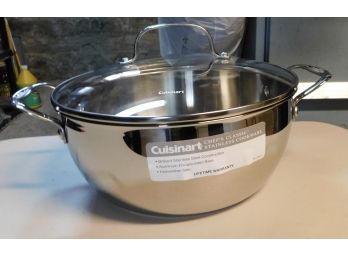 NEW Cuisinart Chefs Classic Stainless Steel Cookware Pot With Lid