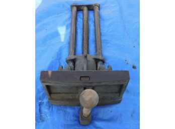 Vintage Cast Iron Wilton Vice With Wood Handle