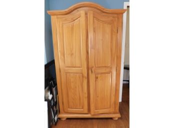 Solid Wood Armoire With 4 Shelves