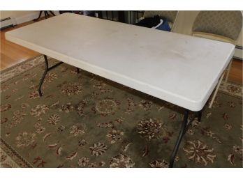 6FT White Plastic Folding Table