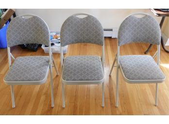 Set Of Sudden Comfort Metal Folding Chairs