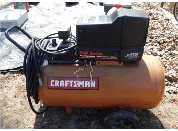 Craftsman 5HP 30 Gallon Air Compressor With Hose On Wheels