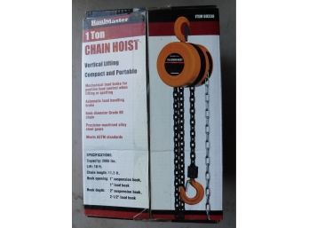 Haul Master 1 Ton Chain Hoist Item#69338 With Box