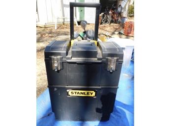 Portable Stanley Dual Storage Bin On Wheels