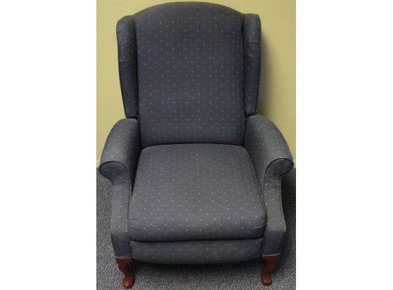 Lane Furniture Industries - Blue Upholstered Reclining Wing Chair Lounge Chair