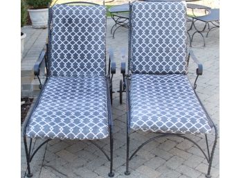 Pair Of Lounge Chaises On Wheels
