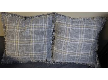 Pier 1 Pillows Pair Of 2 With Farmhouse Fringed Design
