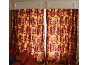 Decorative Gold And Red Curtains