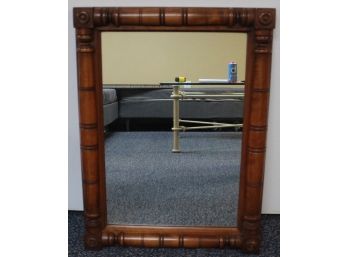 Trutype Wall Mirror With Brown Wooden Frame