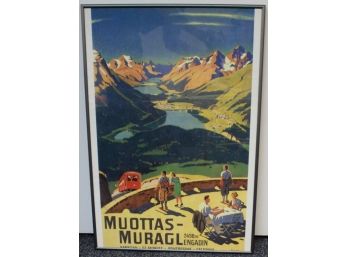 Framed Muottas - Muragl 2456 Engadin Print Signed By Buraca
