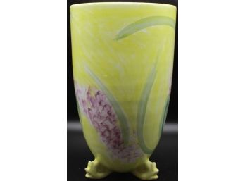 B. Priolo Grazia Deruta Pottery Vase With Floral Design