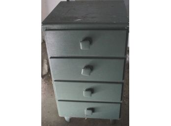 Green Storage 4 Drawers Dresser Chest