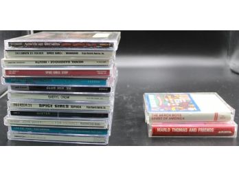 Lot Of Assorted Cd's And Audio Cassettes