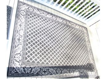 Decorative Black Outdoor Area Rug