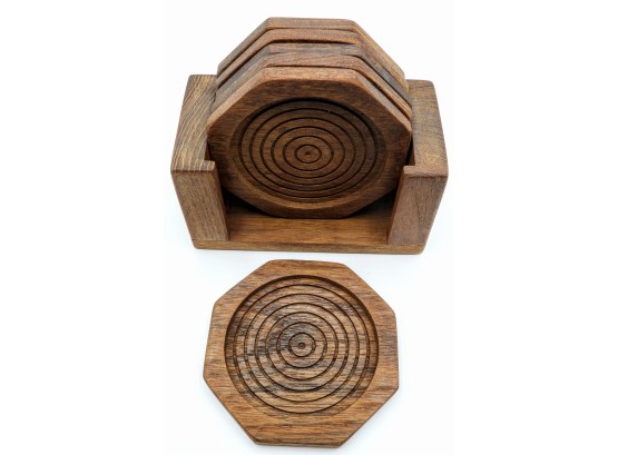 Karmar Teak Wood Coasters - Set Of 6