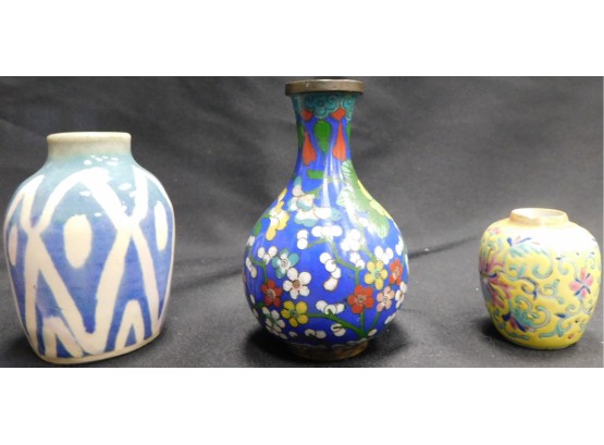 Lot Of Assorted Hand Painted Oriental Pottery