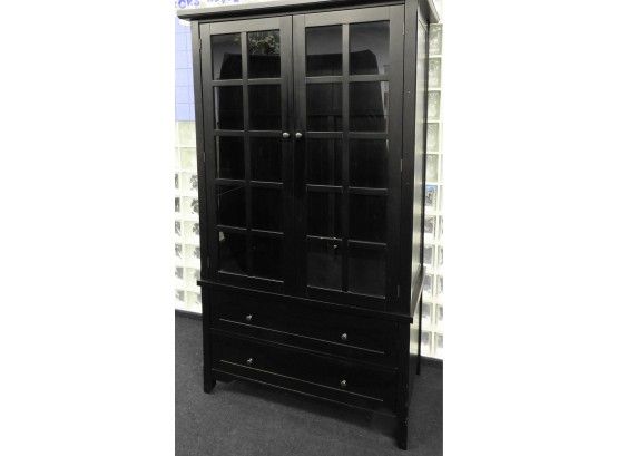 'Casual Home' By Target Glass Door Black Dining Hutch