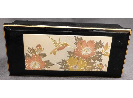 Vintage Humming Bird Engraved Music Jewelry Box