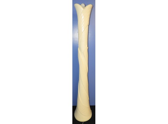 Torchiere Ivory Color Tulip Shaped Floor Lamp #5029-R-ALB