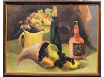 Vintage Still Life Watercolor Painting By Marie Cole