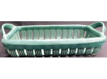 Parmentier Green Woven Pottery Basket