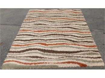 Elm Beige And Sage Colored Area Rug - 5 X 7