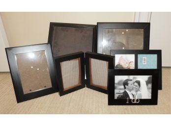 Assorted Black Picture Frames, Assorted Sizes