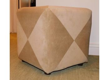 HARBORTOWN LIFESTYLE Tan Cube Cushioned Ottoman/Footrest