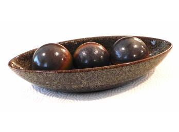 Elegant Expressions Decorative Ceramic Bowl With Balls