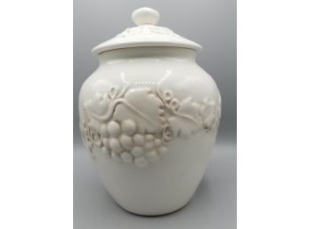 Ceramic Canister With Lids Grapes