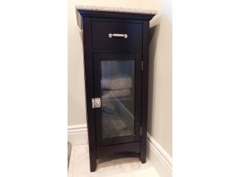 Wood Storage Cabinet With Marble Top