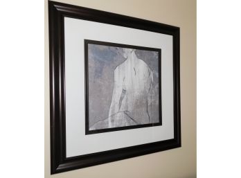 Framed Art 'Female Profile', No Signature