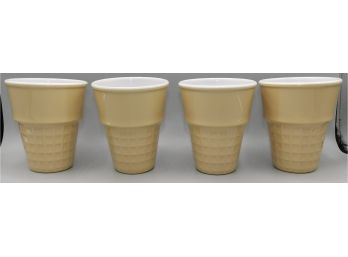 Adorable Ice Cream Cone Cups, Set Of 4
