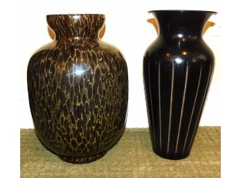 Pair Of  Ceramic Decorative Vases