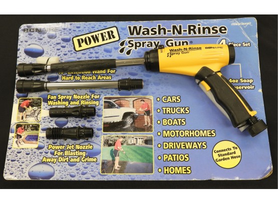 Bonaire Power Wash-N-Rinse Spray Gun - 4 Piece Set