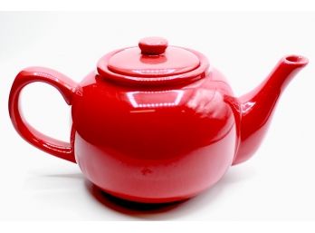 'Create By Just Mugs' Red Ceramic Tea Pot