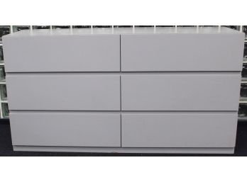 Stylish Formica 6 Drawer Gray Dresser
